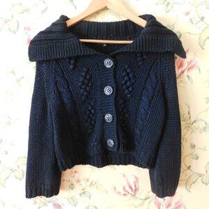 🦔Express Black Cropped Cable Cardi 🦔